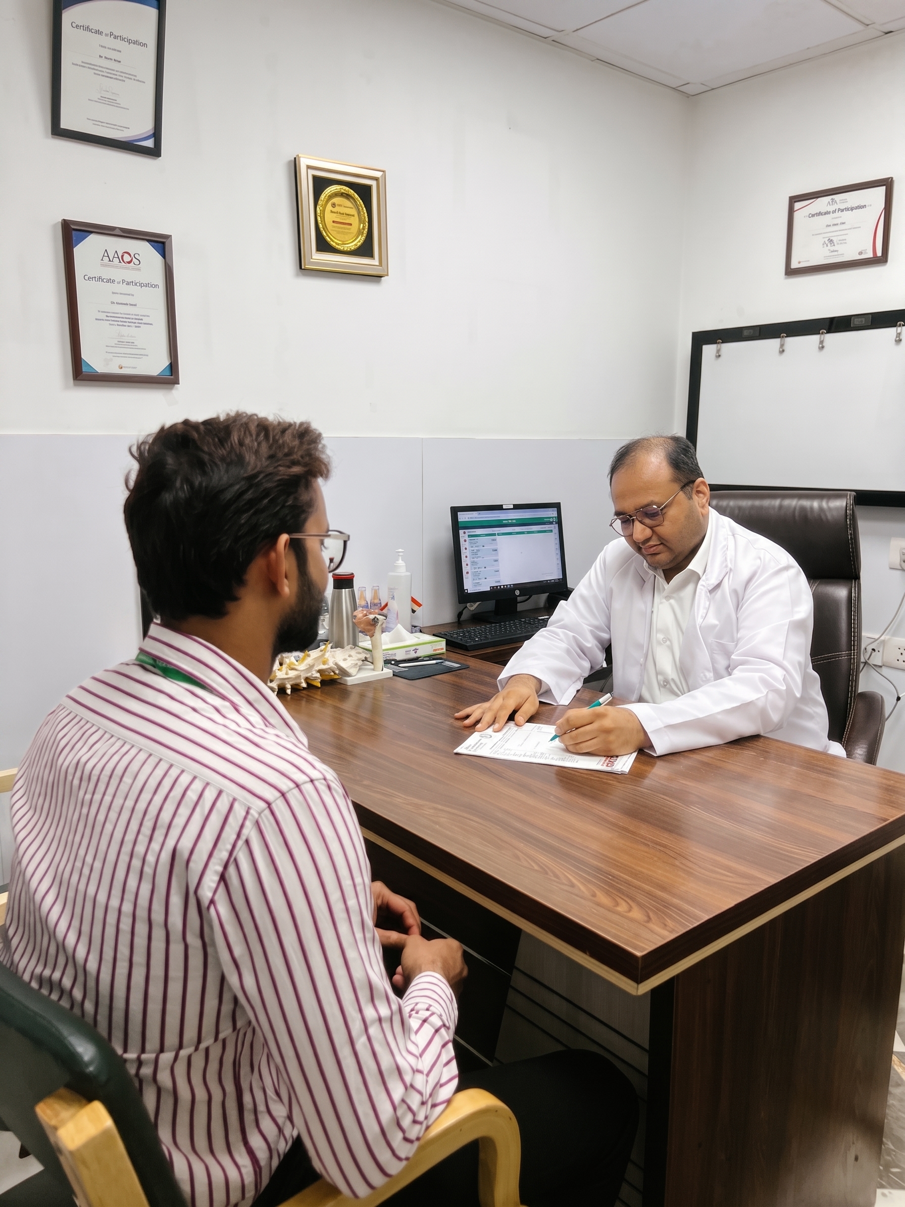 Happy patient walking pain-free